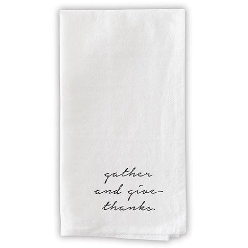 Tea Towel, Gather & Give Thanks