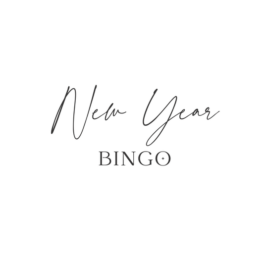 Text 'New Year BINGO' on a white background