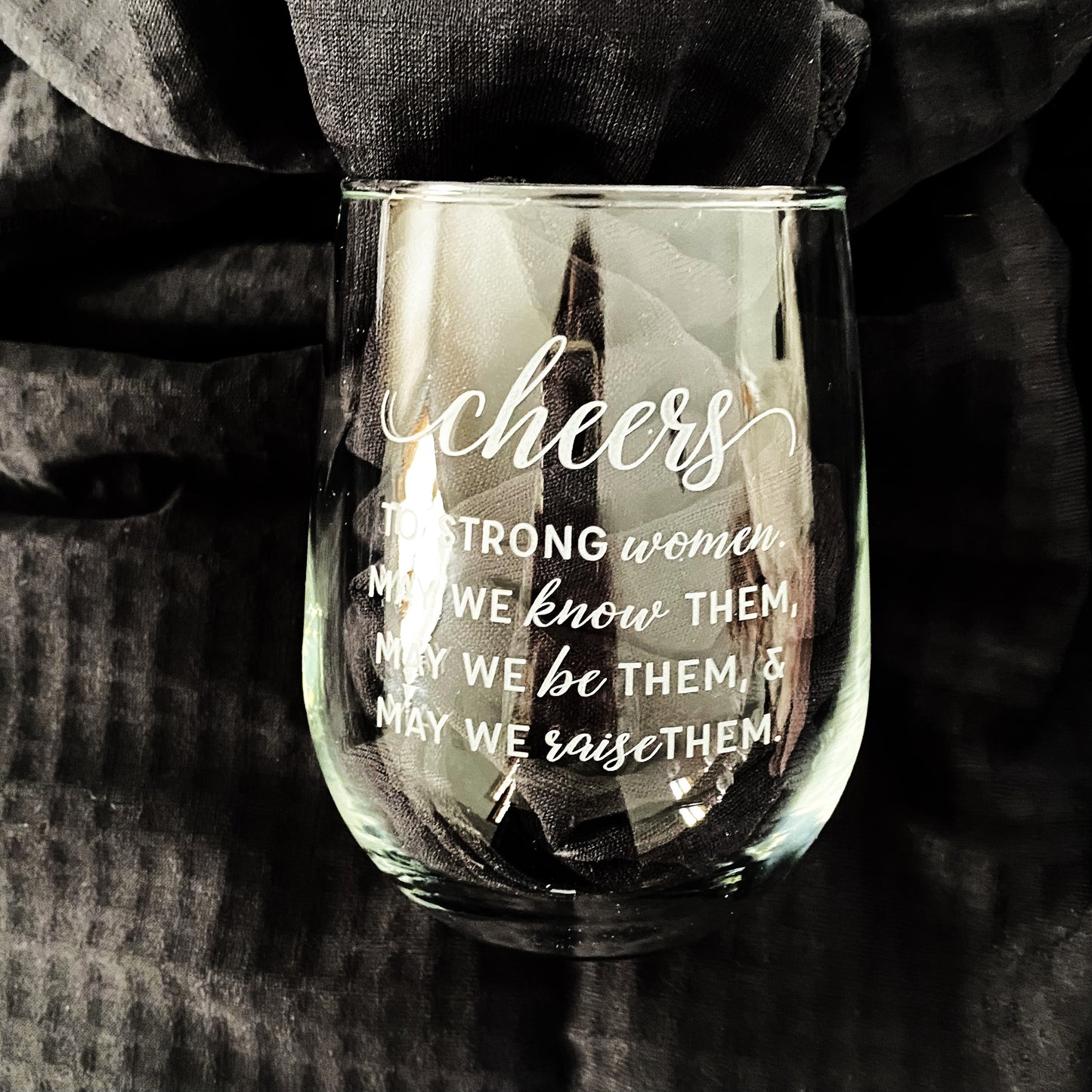 Strong Women Wine Glass